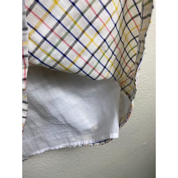 Modcloth Up With The Fun Plaid  Sleeveless Shift Dress‎ Women Large Pinup Retro - Picture 11 of 16